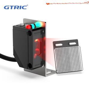 GTRIC 사각 광전 센서 스위치 역반사 10-30VDC 3선 감지 거리 4M NPN 적외선