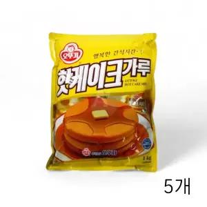 WL 오뚜기 핫케익가루 1Kg X 5개 핫케이크믹스 홈베이킹재료 분말가루 아이들간식 와플반죽 WFLQ