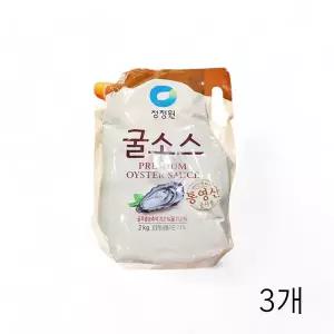 WL 청정원 굴소스 파우치 2Kg X 3개 업소용굴소스 중식 식자재소스 요리소스 양식굴소스 WFLQQ73