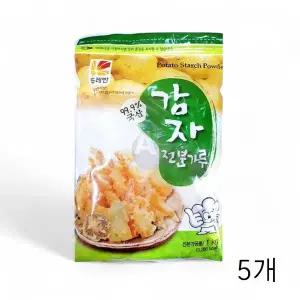 WL 뚜레반 국내산감자전분 1Kg X 5개 업소용식자재 식당용 식재료 국산 감자가루 전분가루 WFLQQ