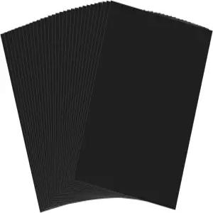 50매 검은색 건설 용지 8.5 x 11인치 모듬-65Lb/180Gsm 교실 용품 공예 및 스크랩북 DIY 벌크