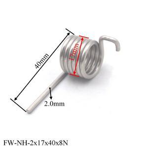 사용자 정의 와이어 2mm 외경 17mm 스테인레스 스틸 비틀림 스프링 산업용 액세서리 헤비 듀티 오른쪽 및