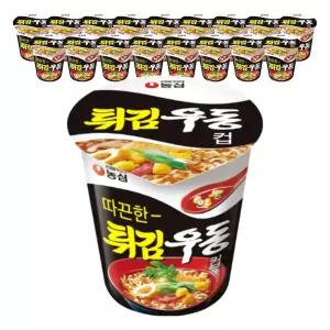 농심 튀김우동컵, 62g, 18개
