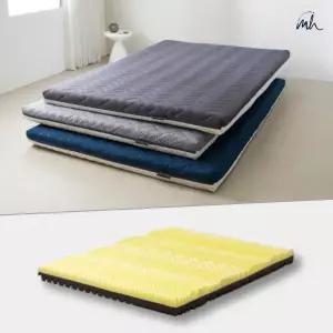 몽스홈 국내생산 2레이어 탄탄한 매트리스 8cm 14cm 허리에좋은 바닥 1인용 수면매트 토퍼