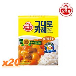 오뚜기 그대로카레 약간매운맛 200g x20개 /