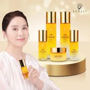 [에스엘샵 십일절] 엘루자이 24K골드 더블 콜라겐 기초 5종 세트/ 이응경 기초화장품 스킨 에센스 아이크림