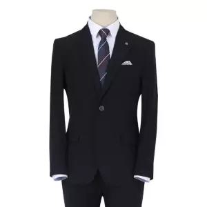 슬림핏 나일론 360도 블랙 정장세트 G232SUST066