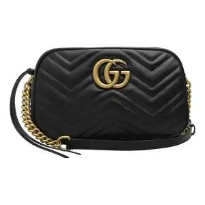 25FW 구찌 GG 마몬트 Marmont 스몰 블랙 숄더백 447632 DTD1T 1000