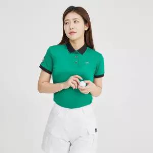 PGR골프 파크골프웨어 여성 소매배색 반팔티셔츠 GT-4319  골프복 여자
