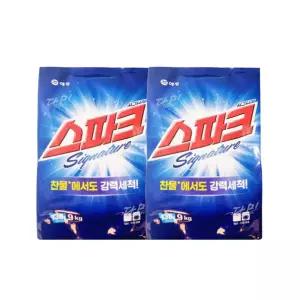 스파크 시그니처 분말 세탁세제 보충형 리필 9kg x2개