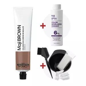 로레알 마지브라운 50ml 염색약 미용실 마지렐 + 시술도구