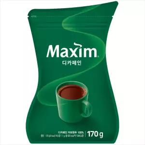 맥심 디카페인 리필커피 170g//2개구매시 1000원DCx넉넉한 유통기한
