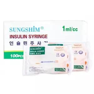 1mL/cc 30G 0.3mm 8mm 인슐린 주사기 100개 멸균 니들 혈당조절 개별포장 임신성 syringe 일회용 당뇨 의원