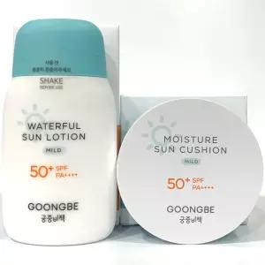 궁중비책 워터풀 선로션 마일드 80g + 모이스처 선쿠션 마일드 14g 세트