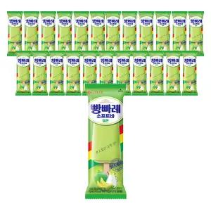 [슈팅냉동] 롯데웰푸드 빵빠레 소프트바 멜론 75ml, 24개