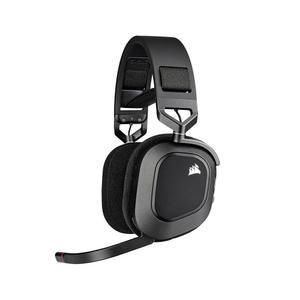 HS80 RGB 무선 멀티플랫폼 게이밍 헤드셋 - 돌비 애트모스 경량 컴포트 디자인 방송 마이크 iCUE 호환 PC, Mac, , 블랙