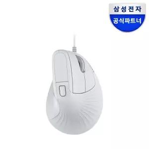 삼성전자 유선 버티컬 마우스 SM-U1300QG 라이트 그레이 저소음 인체공학 사무용 업무용 M