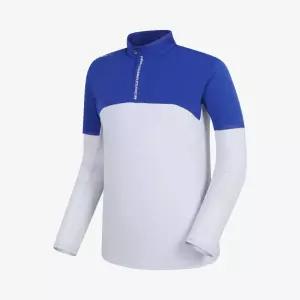 [정품] 프로스펙스 데일리 맨투맨 트레이닝복 후드 운동복 남자 블루 기능성 냉감팔토시 결합형 반집업 긴