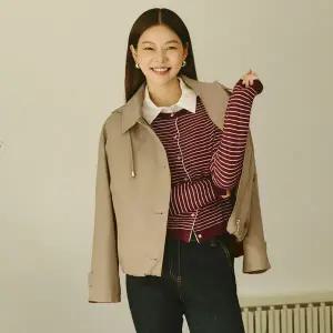 [롯데백화점]씨 스트링 후디드 숏 트렌치코트 SLNAI2602
