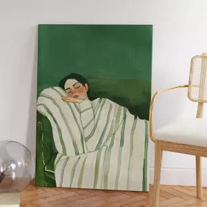 감성 일러스트 카페 인테리어 그림액자 6종 01 Lazy Daze 캔버스액자 70x100cm