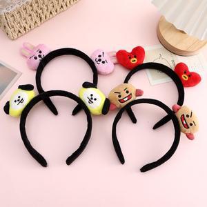 카와이 BT21 헤어 클립 액세서리 만화 귀여운 머리띠 인형 고정 장식 CHIMMY COOKY KOYA TATA 애니메이션
