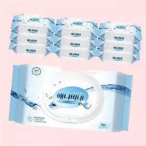 애니비데 화장실용 비데물티슈 캡형 80매x10팩 4615494