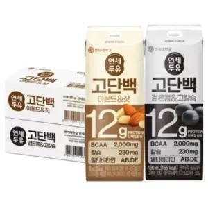 연세두유 48팩 고단백 아몬드잣 24개+고단백 검은콩고칼슘 24개