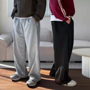 [쿼터]1+1 남자 테리 절개 스트링 와이드 트레이닝 바지 스? 팬츠
