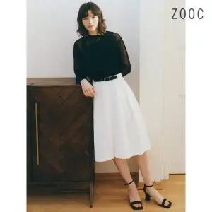 ZOOC Dual Self 레더 탭 미디 벌룬 스커트 WH Z252MSD209