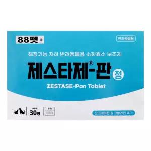 제스타제-판 30정 췌장기능 저하 반려동물 소화효소 보조제