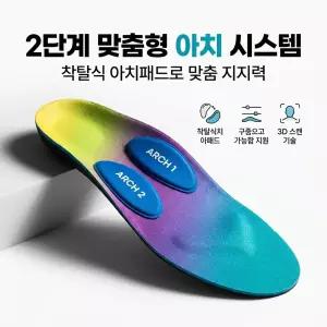 플라이풋 어린이 유아 족저근막염 오다리 안짱다리 평발 아치 자세 교정 깔창