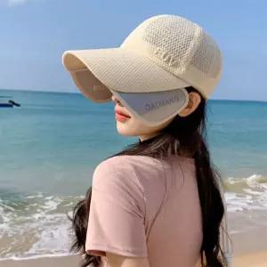 UV 자외선차단 메쉬 여성 여름 썬캡 볼캡 캠핑 모자 골프 날개 휴양지 확장형