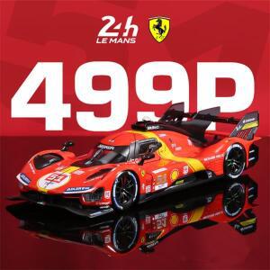 [정품]Bbugo 1:24 페라리 499P  지구력 경주 합금 트랙 레이싱 카 모델 다이캐스트 스포츠카 차량  장난감 선물