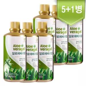 하이알로에 5+1병 알로에겔 오리지널맛 1kg 면역력증진 장건강 멕시코산 알로에베라겔