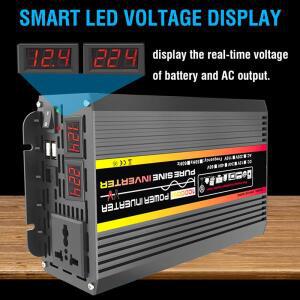 순수 정현파 인버터 10000W DC 12V-AC 220V 휴대용 전압 변환기 자동차 가정용 야외용 태양광 충전기