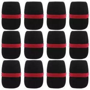 12Pcs 마이크 스폰지 커버 노래방 인터뷰를 소음 감소 방풍 슬리브 무대 공연 마이크 보호대