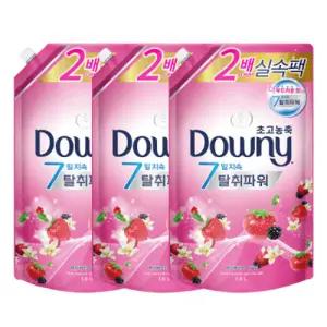 다우니 고농축 섬유유연제 베리베리와 바닐라 (목련과베리) 1.6L 리필용 3개