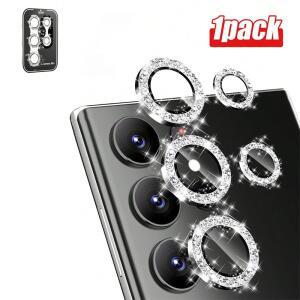 삼성호환 갤럭시호환 S25 울트라 5G S24 플러스 S23 FE S22용 다이아몬드 카메라 렌즈 보호 링 커버 강화유