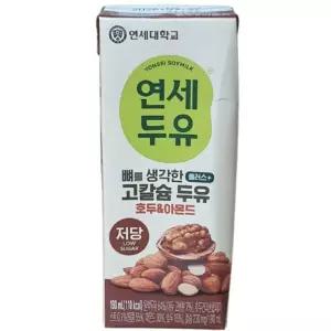연세두유 뼈를 생각한 플러스 고칼슘 두유 후두 아몬드 저당 190ml 24개
