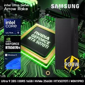 삼성데스크탑 코어 울트라9 RTX5070Ti 컴퓨터 DM500THZ-Z9ADB-RTX5070Ti 11PRO Ultra9-285 16GB SSD256GB