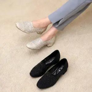 [제이시]제이시 발편한 펀칭 소가죽 큐빅 여름 구두 5cm S205