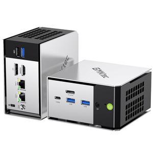 GMKtec 미니 PC M8 데스크탑 컴퓨터 AMD Ryzen PRO 6650H (6C / 12T 4.50Ghz) 듀얼 NIC LAN 2.5GbE, 16GB LPDDR5 RAM + 512GB 하드 드라이브 PCle SSD, Oculink, USB4, HDMI, USB-C