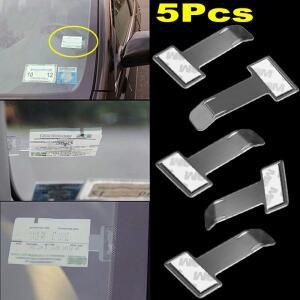 자동차 스타일링 주차 티켓 홀더 패스너 카드 송장 영수증 장착 플라스틱 주최자 앞 유리 스티커