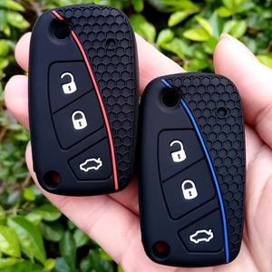 실리콘 자동차 키 커버 케이스  피아트 스틸로 그란데 푼토 브라보 리네아 아이디아 판다 500용 리모컨 가
