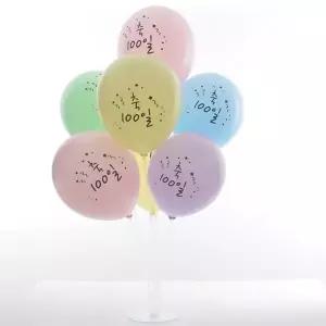 [하프클럽/]풍선꽂이장식세트70cm(매트파스텔축100일) 파티 풍선 장식