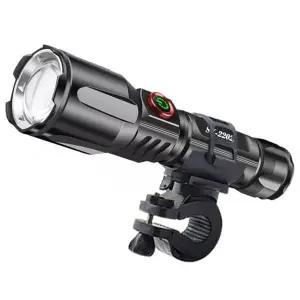 [하프클럽/]LED 충전식 자전거 안전등 전조등 랜턴 후레쉬 줌 자전거라이트