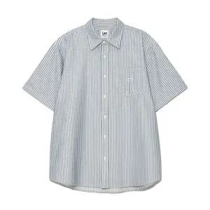 LEE 로코 포켓 옥스포드 반팔 셔츠 블루 LE2602SS01BL