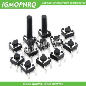 마이크로 택트 푸시 단추 스위치 DIP 4 핀 6x6x6 50PCs 3mm 10mm