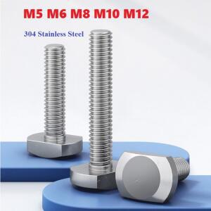304 스테인레스 스틸 T-볼트 T형 나사 슬롯 볼트 압력판 M5 M6 M8 M10 M12