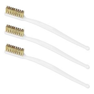 3Pcs 구리 와이어 브러시 미니 소형 소형 황동 3D 프린터 노즐 클리너 도구 청소 칫솔 핫 엔드 강모